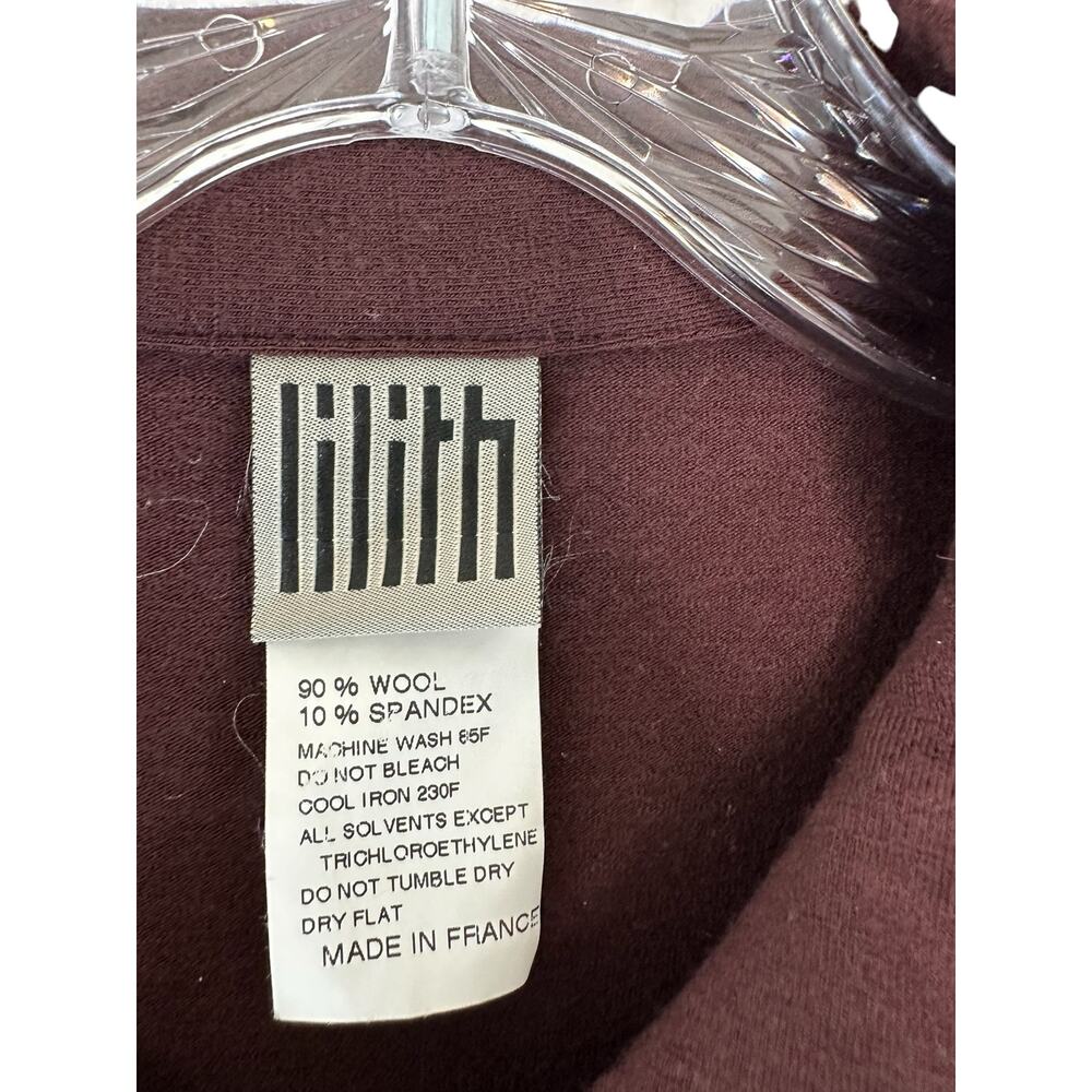 Lilith Brown Basic Wool Blend Button Up‎ Soft Coz… - image 2